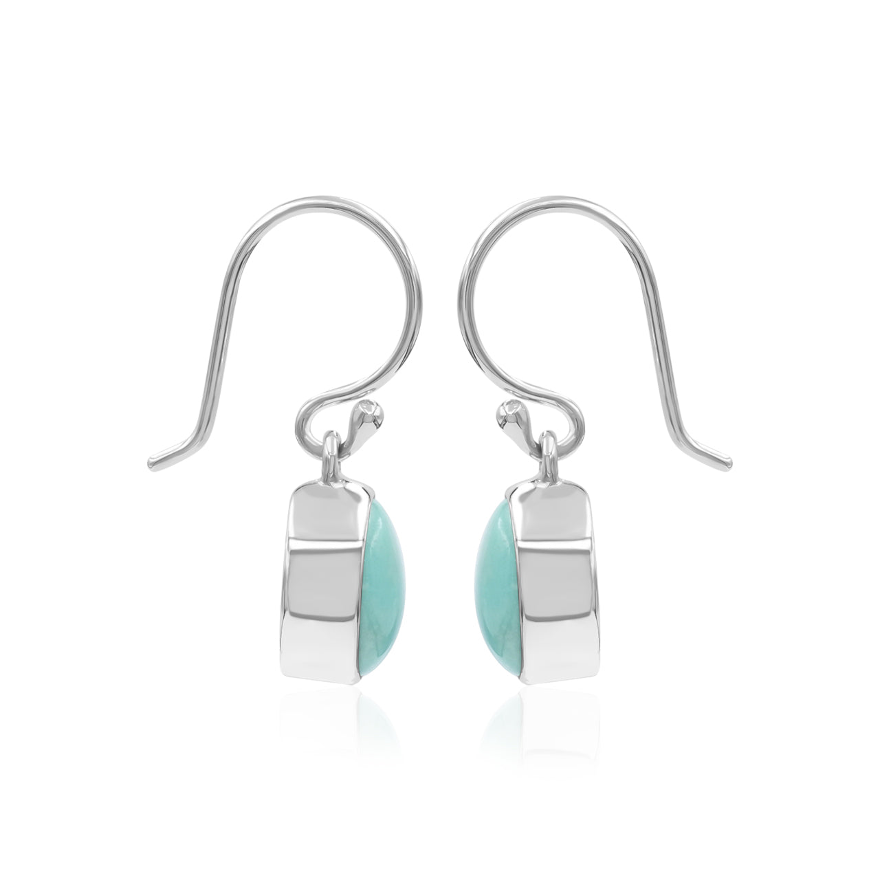 Starborn Campitos Turquoise Oval Cabochon Earrings in Sterling Silver