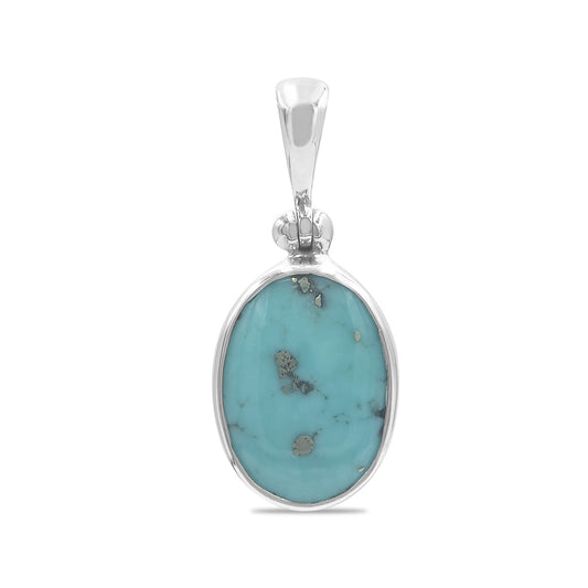 Starborn Campitos Turquoise Oval Pendant in Sterling Silver