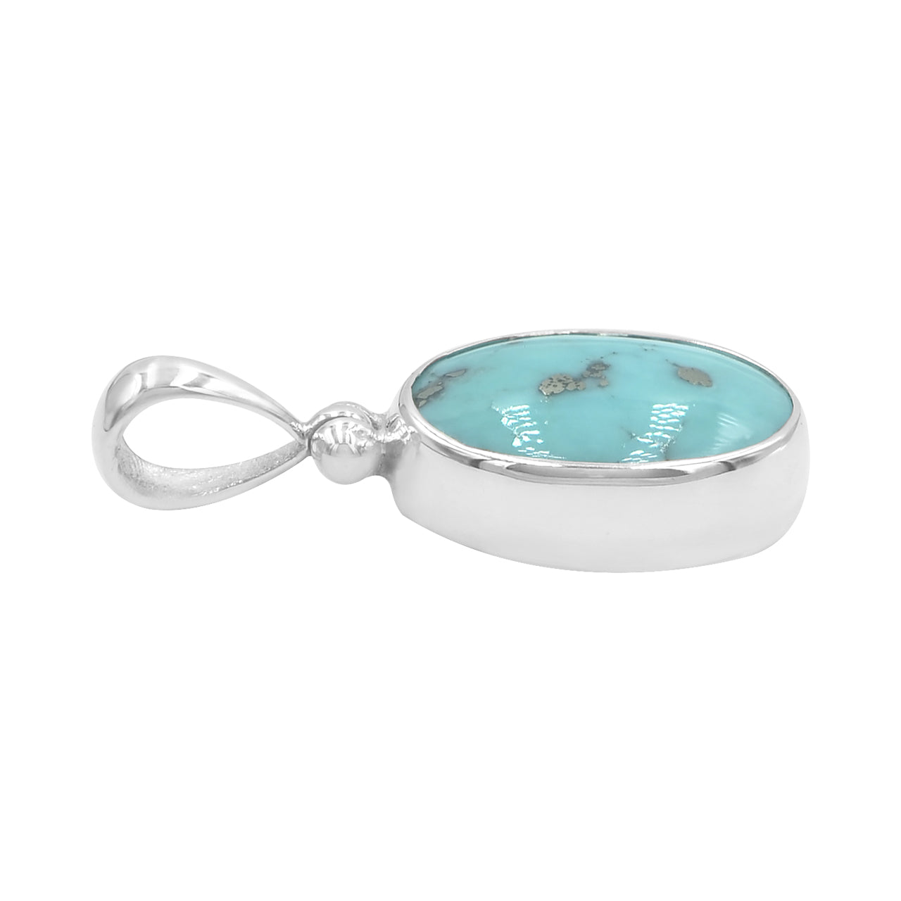 Starborn Campitos Turquoise Oval Pendant in Sterling Silver