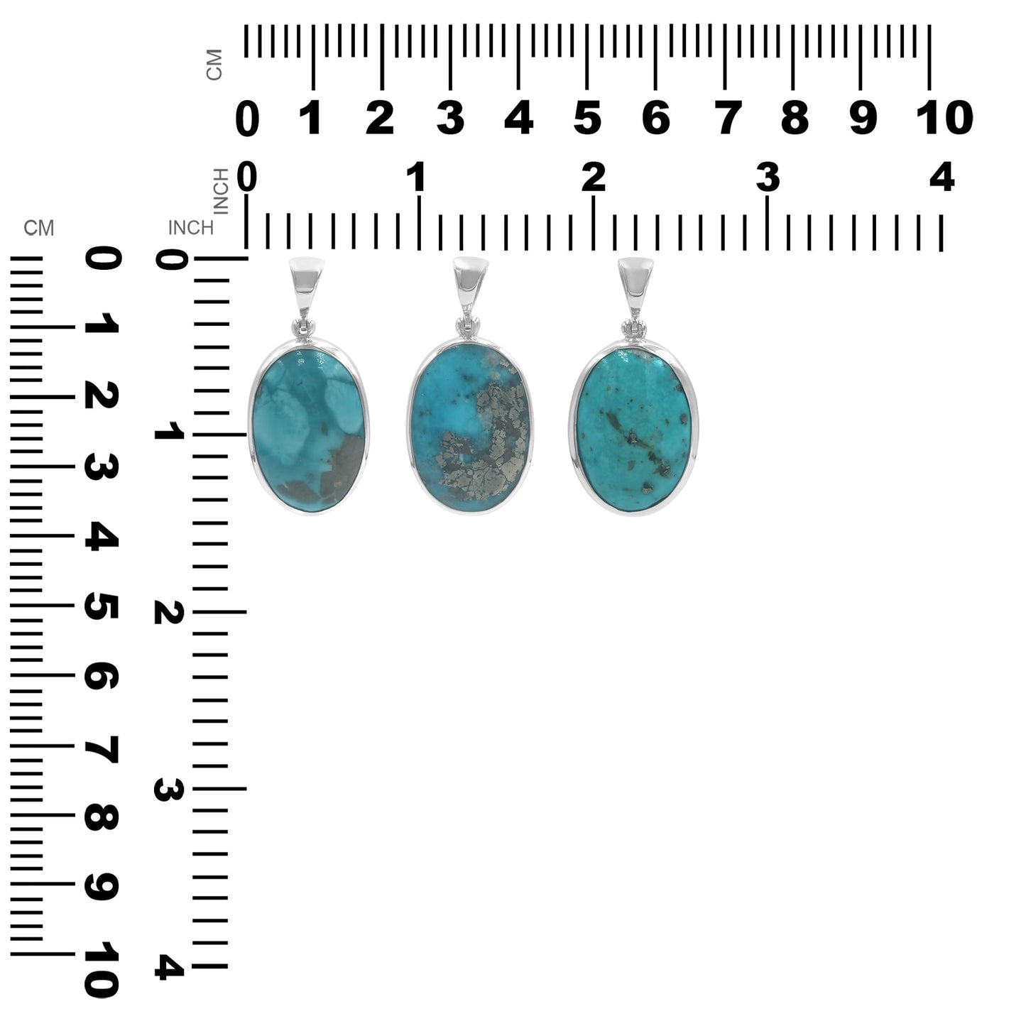 Starborn Persian Turquoise Pendant in Sterling Silver