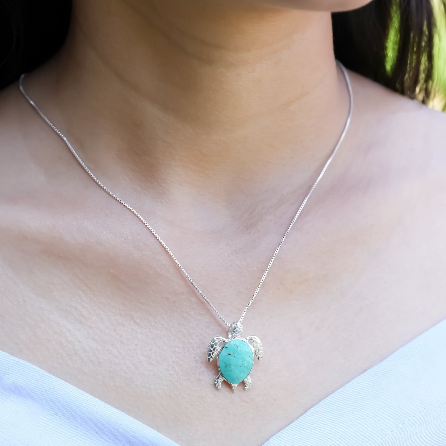 Starborn Sea Turtle Pendant in Fine Sterling Silver