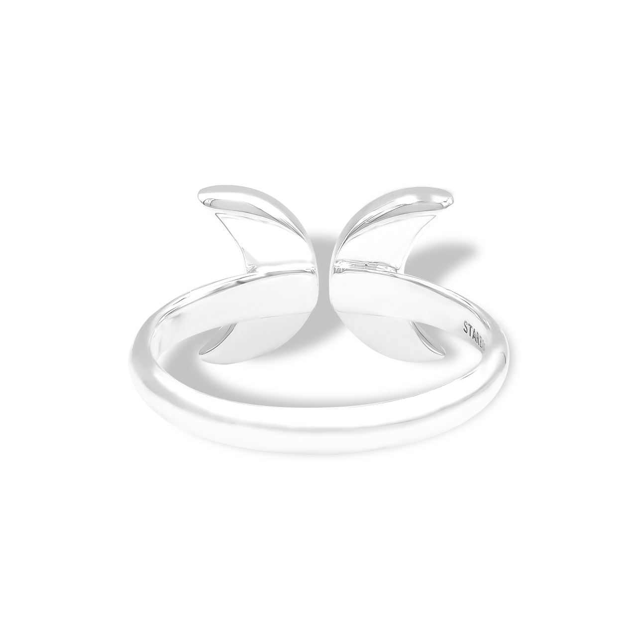 Starborn Sleeping Beauty Turquoise Double Crescent Moon Rings in Sterling Silver