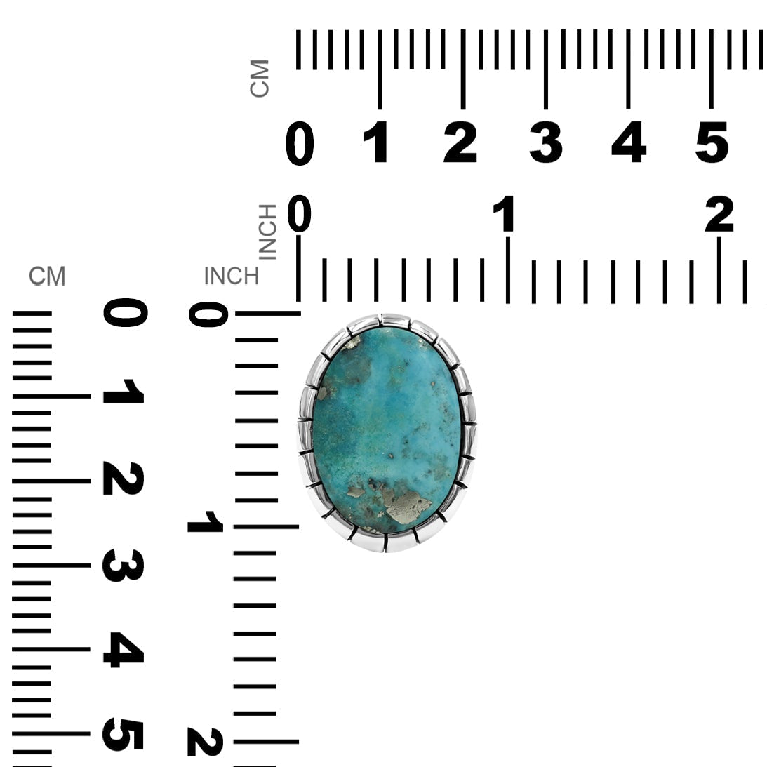 Starborn Persian Turquoise Striped bezel Ring in Sterling Silver