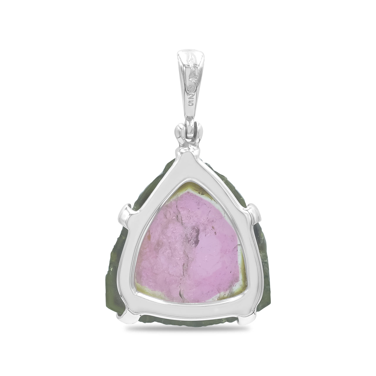 Starborn Tourmaline Crystal Slice Pendant in Sterling Silver