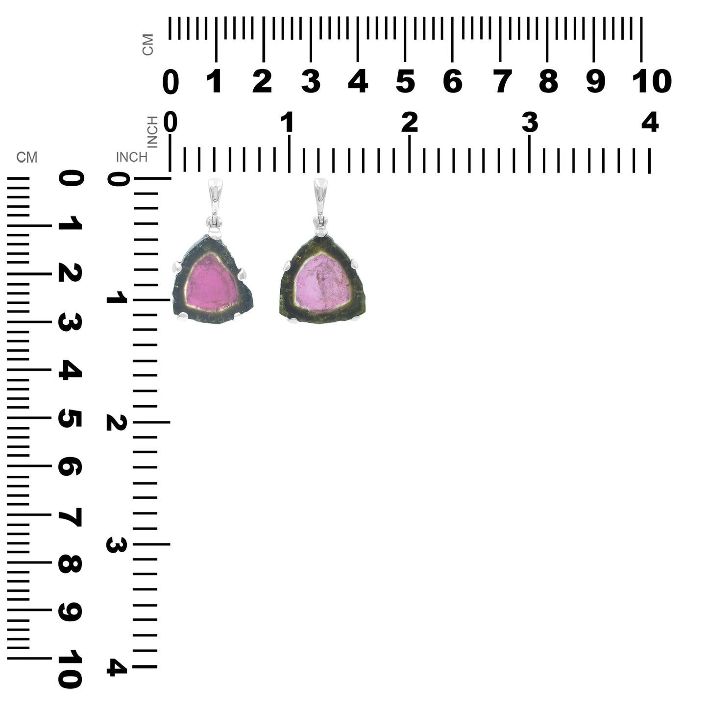 Starborn Tourmaline Crystal Slice Pendant in Sterling Silver