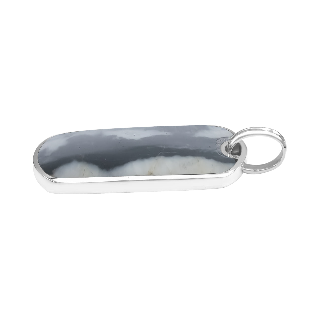 Starborn White Buffalo Dog Tag Pendant in Sterling Silver