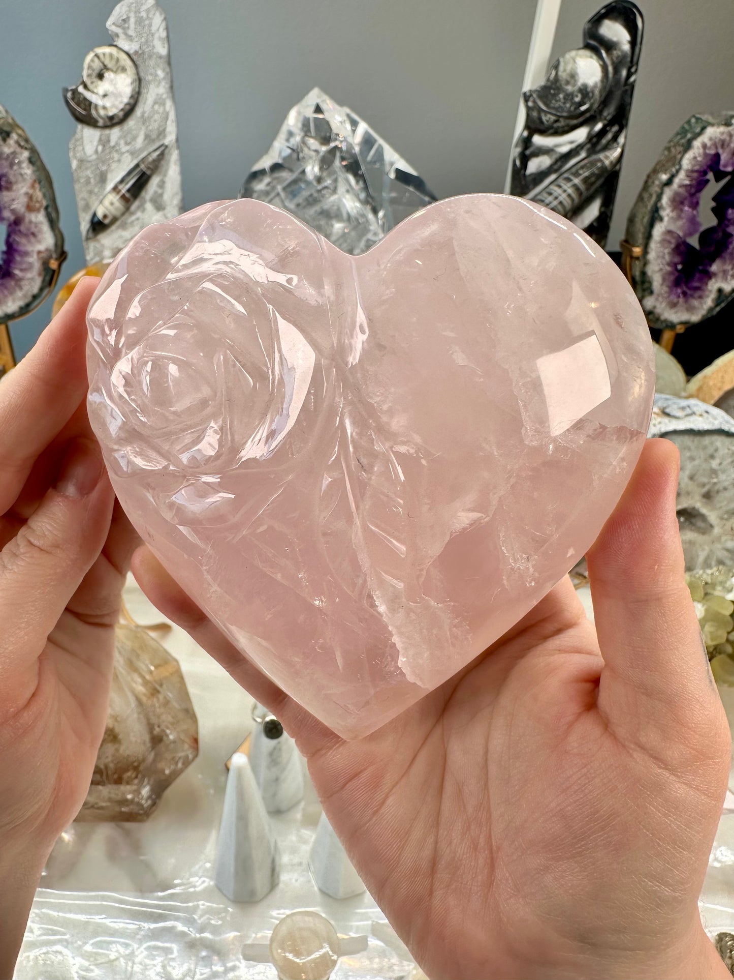Rose Quartz Heart
