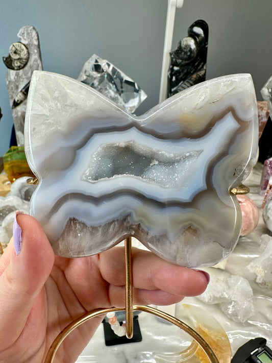 Druzy Agate Butterfly