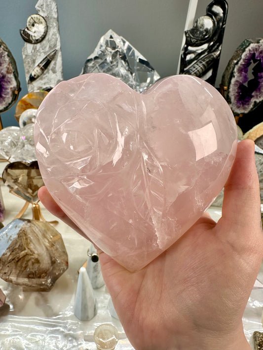 Rose Quartz Heart