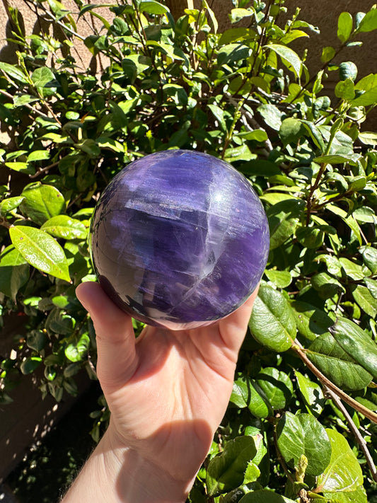 Vibrant Purple Fluorite Sphere