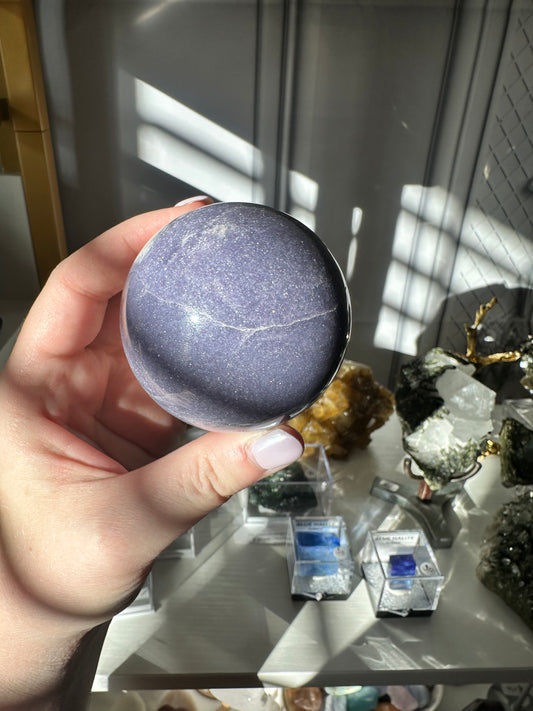 Australian Lepidolite and Pegmatite Sphere
