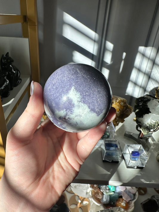 Australian Lepidolite and Pegmatite Sphere