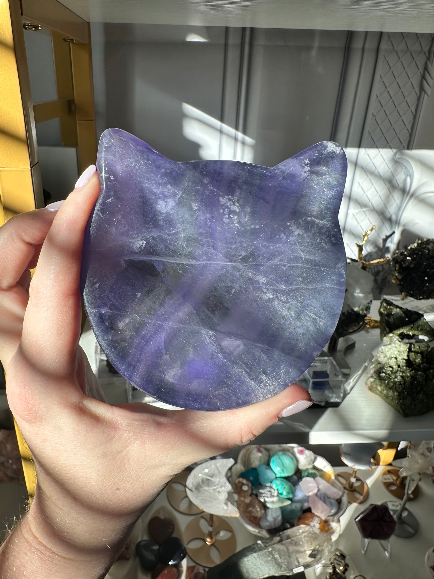 Fluorite Kitty Bowl A