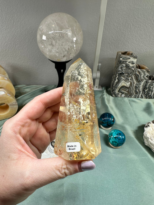 Golden Sparkle Citrine with Natural Iron Inclusions