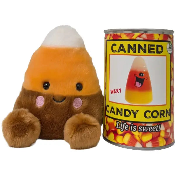 Canned Candy Corn - Plush Gift in Can W/Jokes Halloween Fall