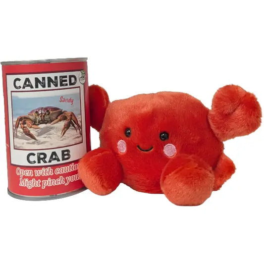 Sandy the Canned Crab - Eco-Friendly Plush W/Jokes
