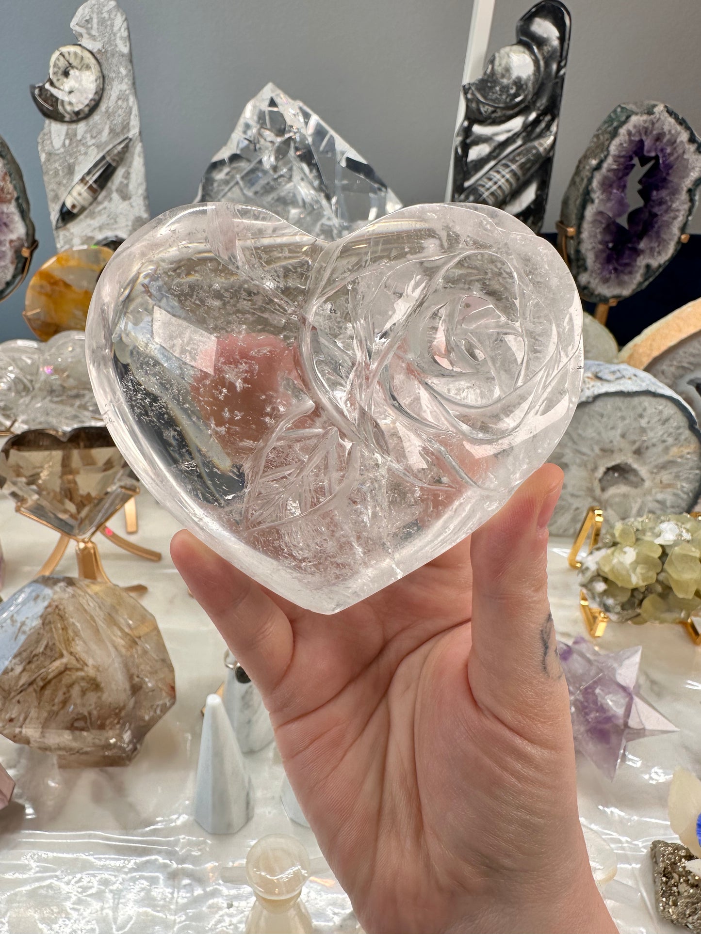 Clear Quartz Heart