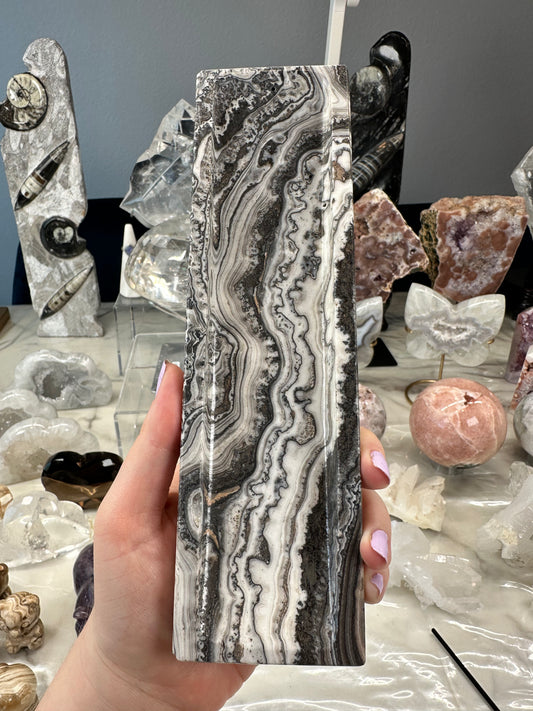 Banded Calcite Incense Holder D