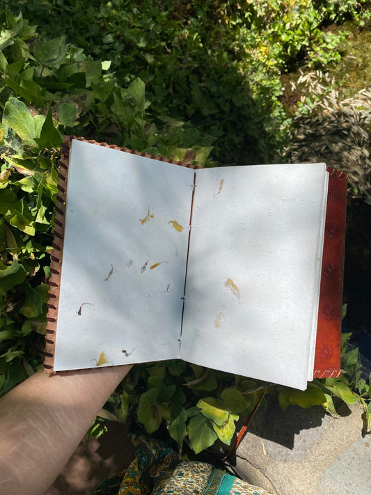 Starborn Labradorite Accent Celtic Style Leather Journal