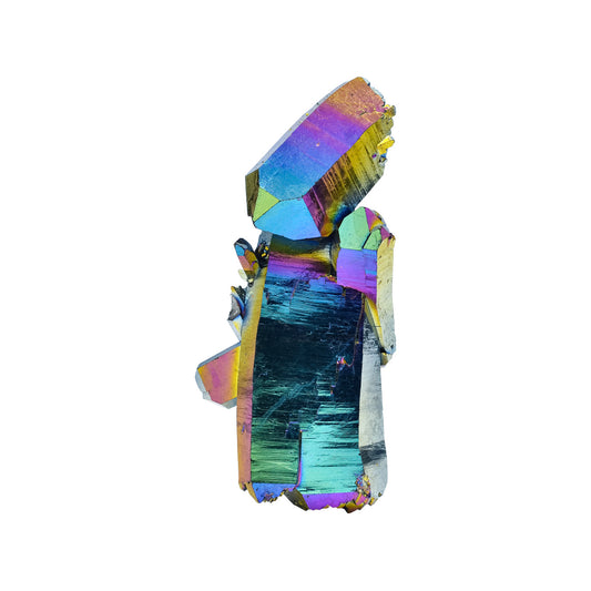 Starborn Rainbow Titanium Quartz Crystal Cluster 239.5 cts - 1 Piece