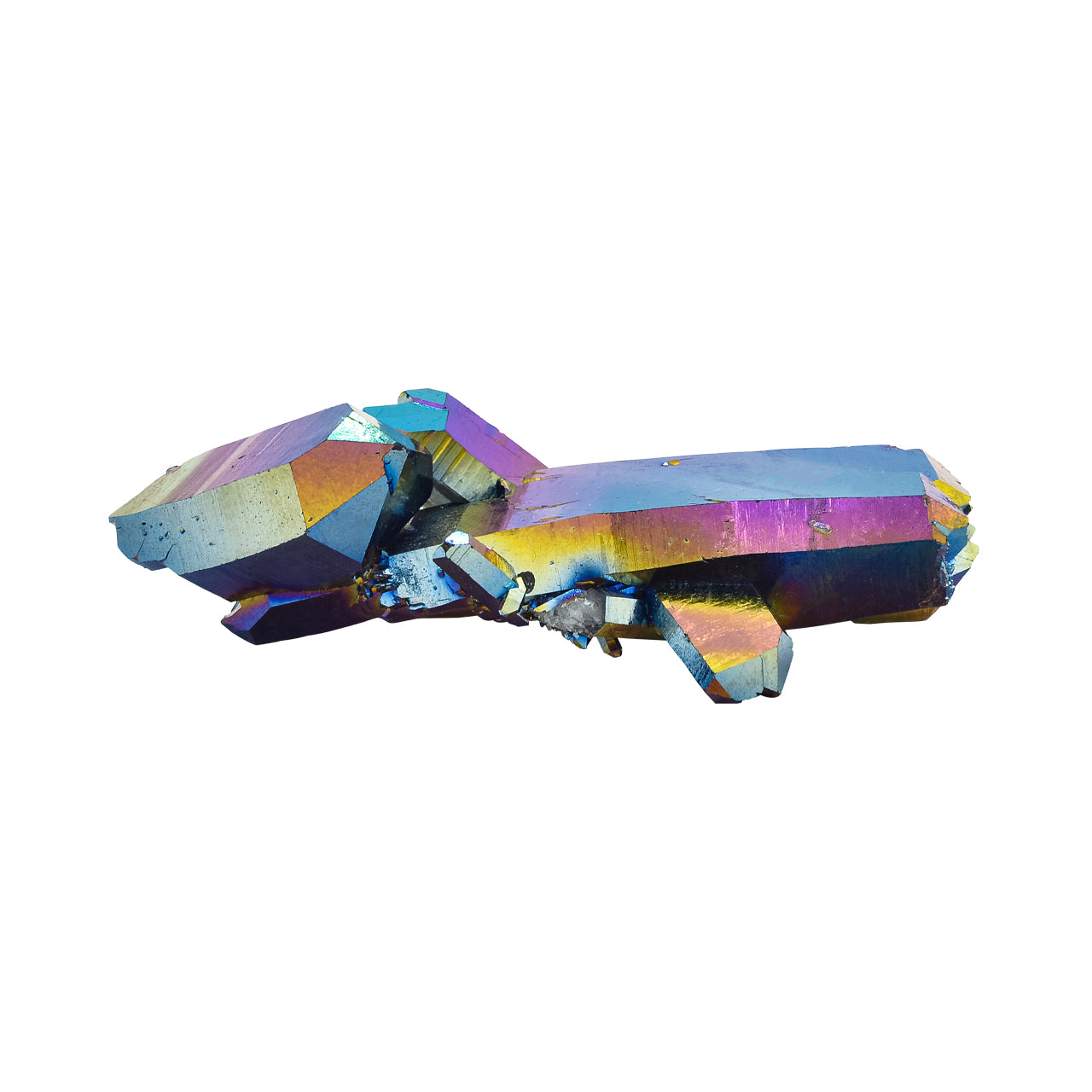 Starborn Rainbow Titanium Quartz Crystal Cluster 239.5 cts - 1 Piece