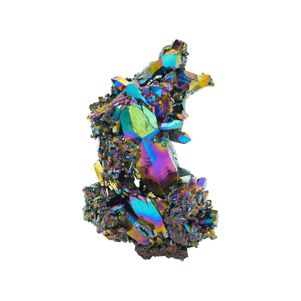 Starborn Rainbow Titanium Quartz Crystal Cluster Collector's Corner Specimen 175ct - 1 Piece