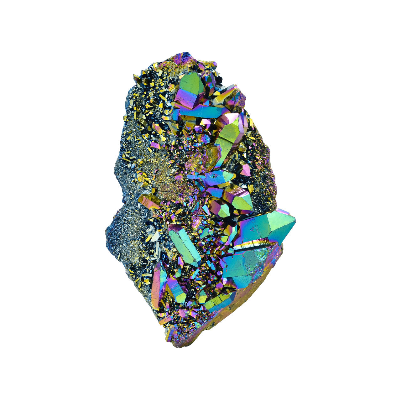 Starborn Rainbow Titanium Quartz Crystal Cluster Collector's Corner Specimen 435ct - 1 Piece