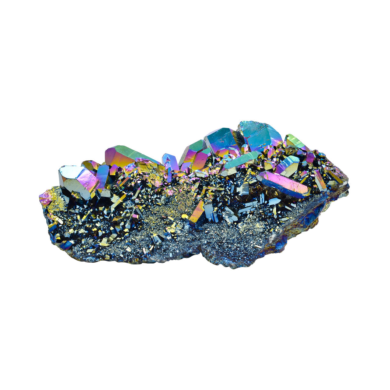 Starborn Rainbow Titanium Quartz Crystal Cluster Collector's Corner Specimen 435ct - 1 Piece