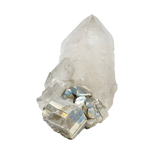 Starborn Pyrite with Quartz Crystal Collector's Corner Specimen 345ct - 1 Piece