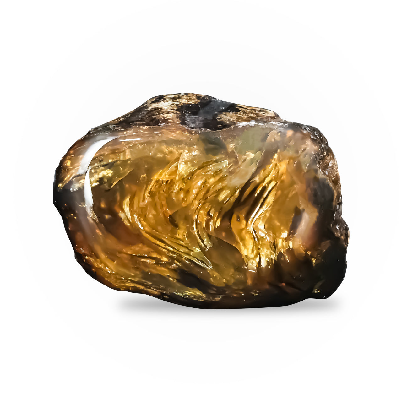 Starborn Lion's Mane Sumatra Amber Polished Collector's Corner Specimen 1,225ct - 1 Piece