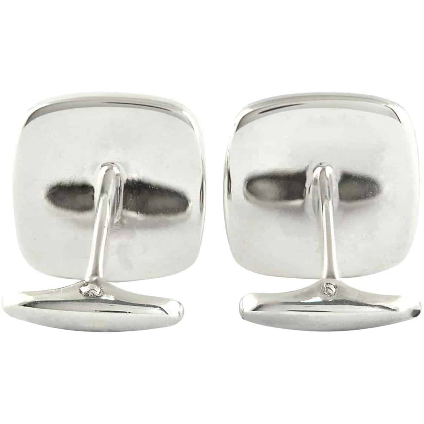 Starborn Ammolite Inlay Cushion-Cut Cufflinks in Sterling Silver