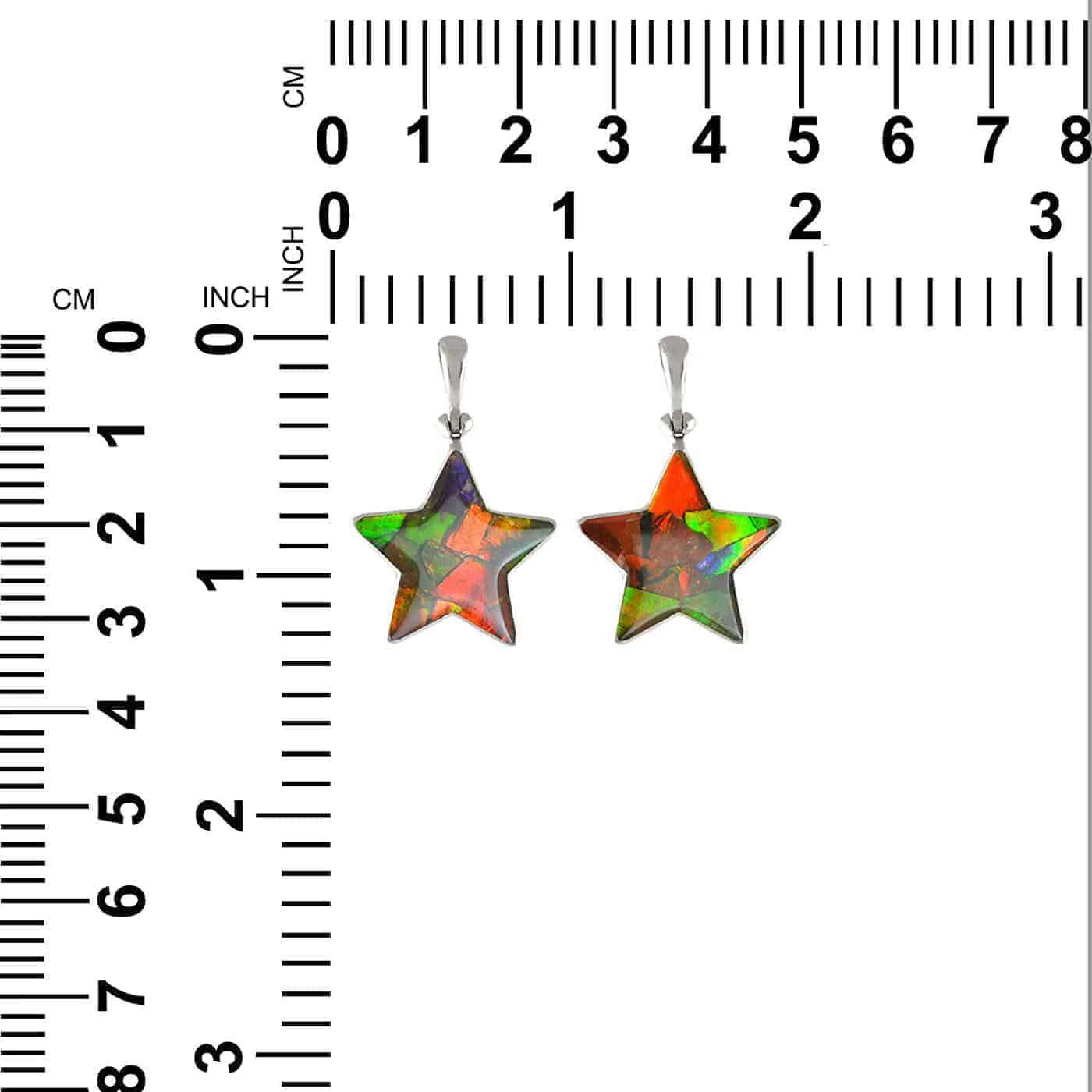 Starborn Ammolite Star Pendant Sterling Silver