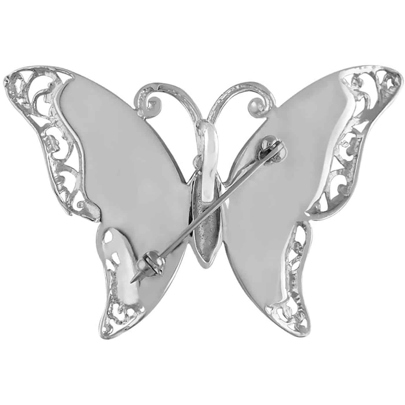 Starborn Ammolite and Sterling Silver Butterfly Pendant