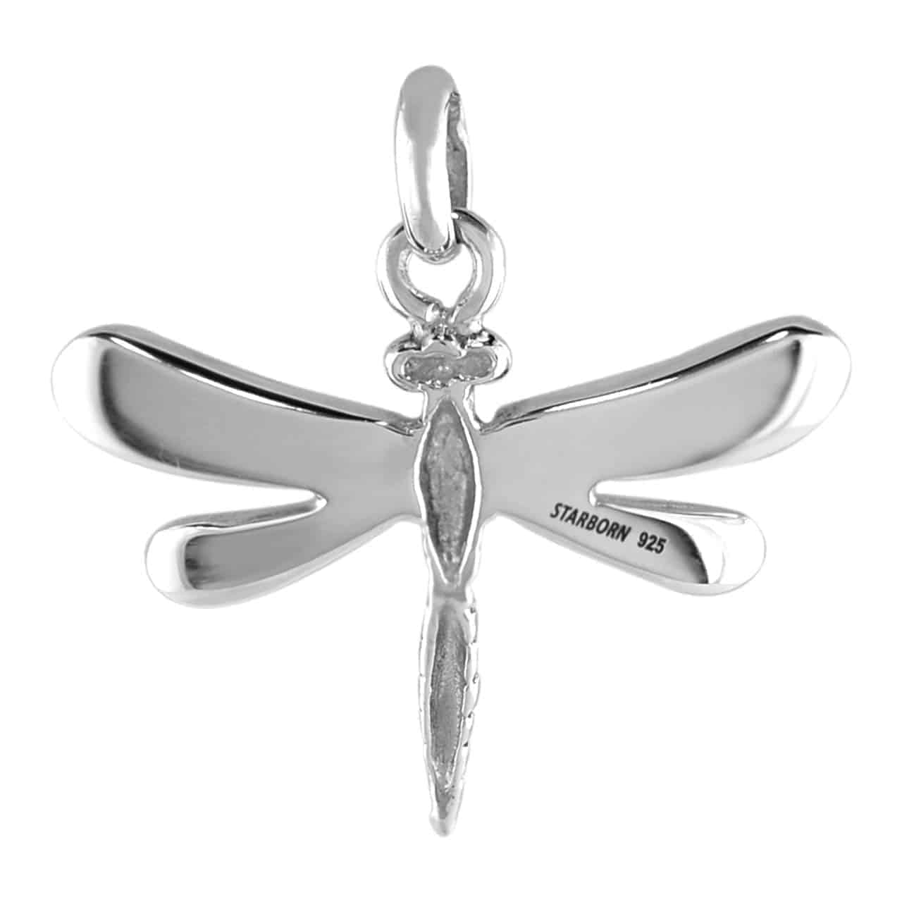 Starborn Ammolite Dragonfly Pendant in Sterling Silver