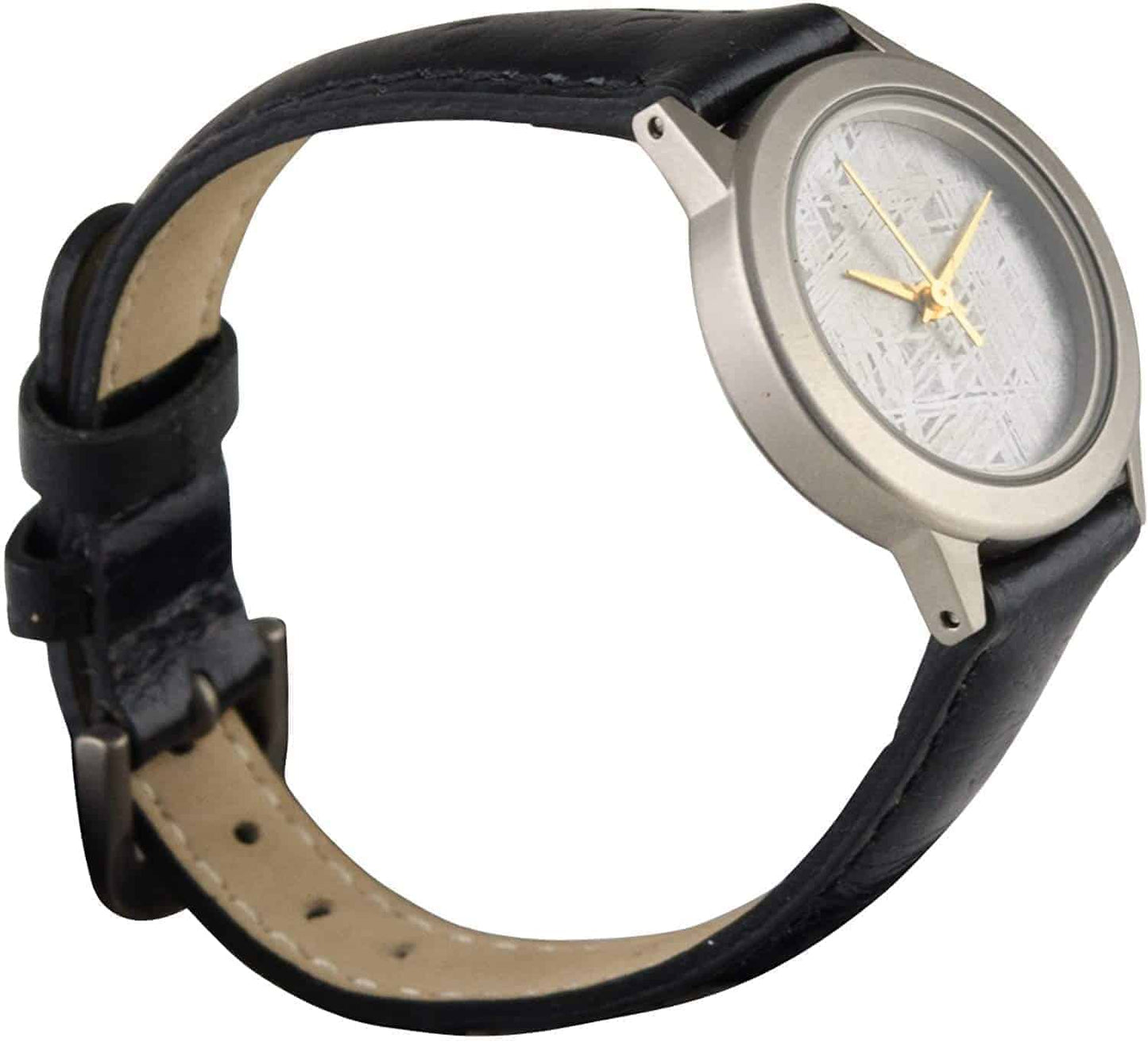 Starborn Muonionalusta Meteorite 20mm Watch with Black Leather Band