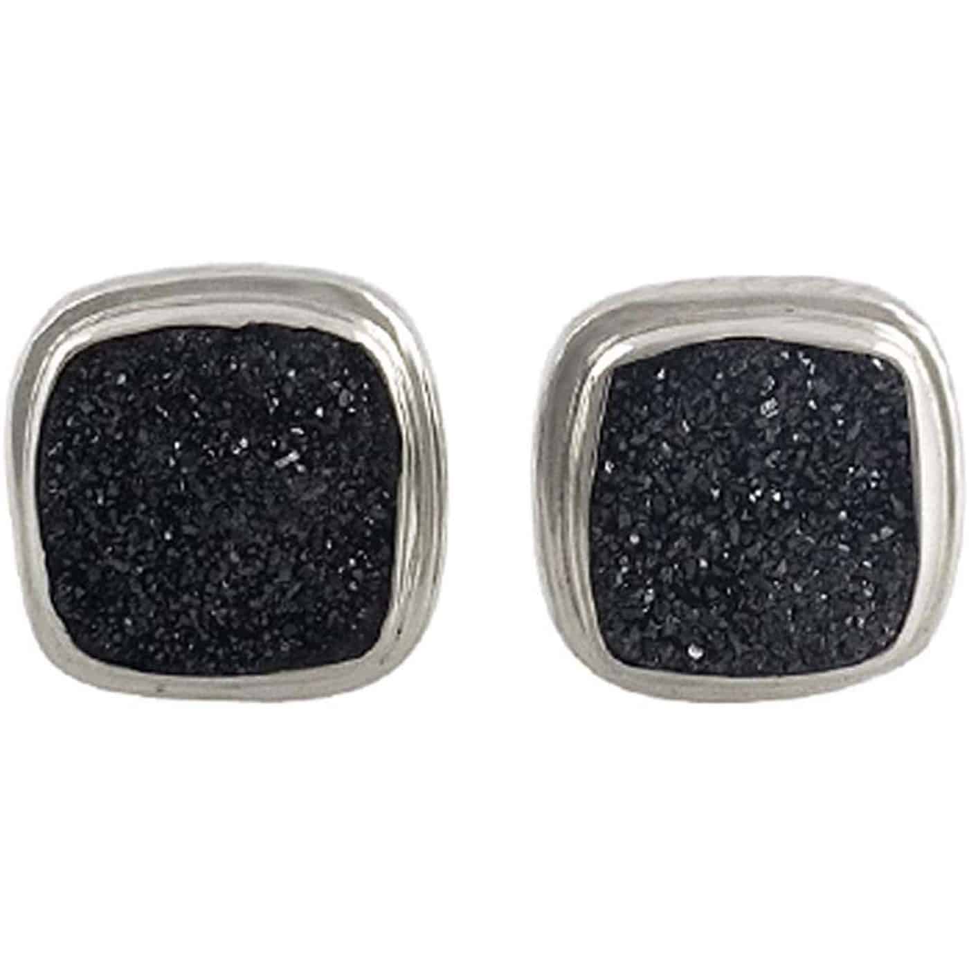 Starborn Men's Black Knight Square Drusy Cuff Links
