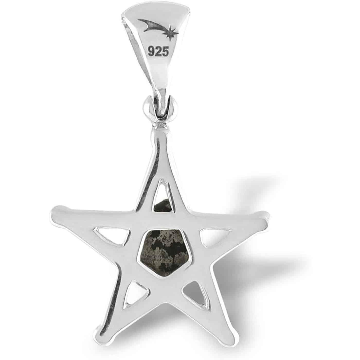 Starborn Campo del Cielo Meteorite Star Cage Pendant in Sterling Silver