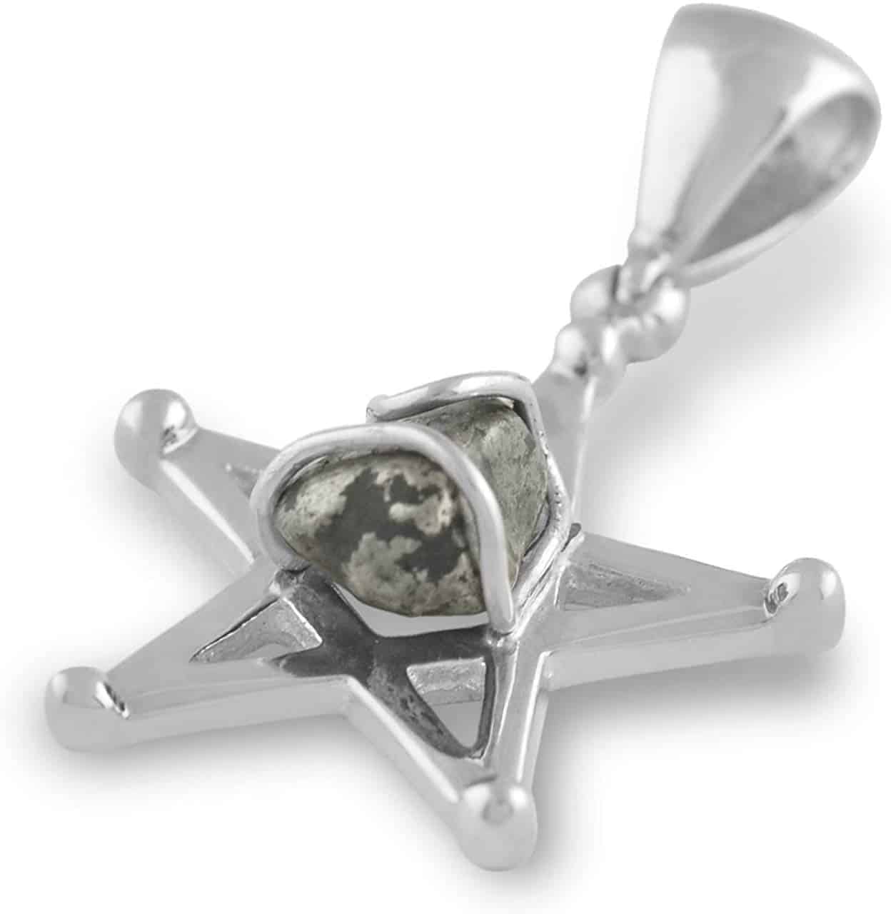 Starborn Campo del Cielo Meteorite Star Cage Pendant in Sterling Silver