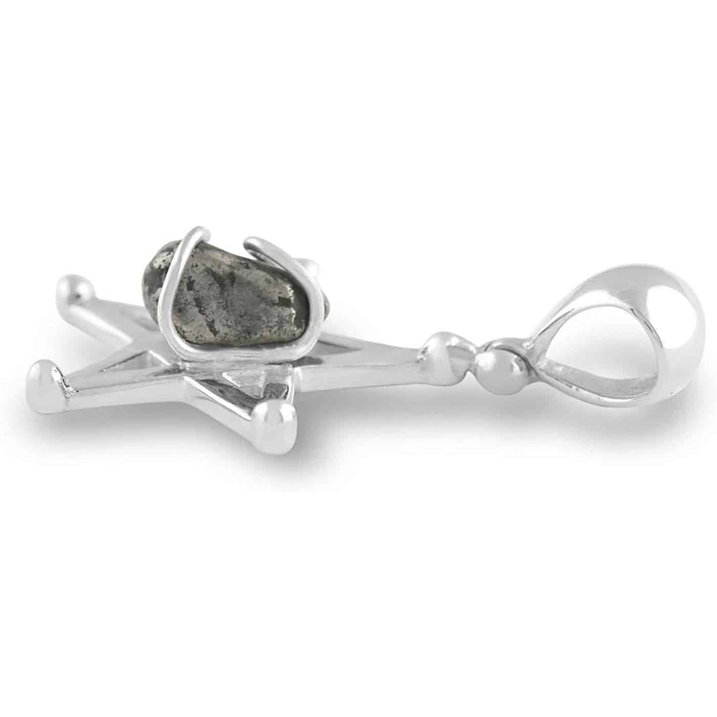 Starborn Campo del Cielo Meteorite Star Cage Pendant in Sterling Silver