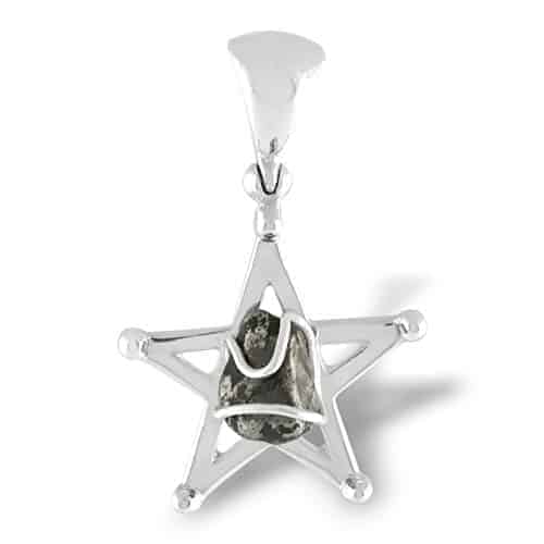 Starborn Campo del Cielo Meteorite Star Cage Pendant in Sterling Silver