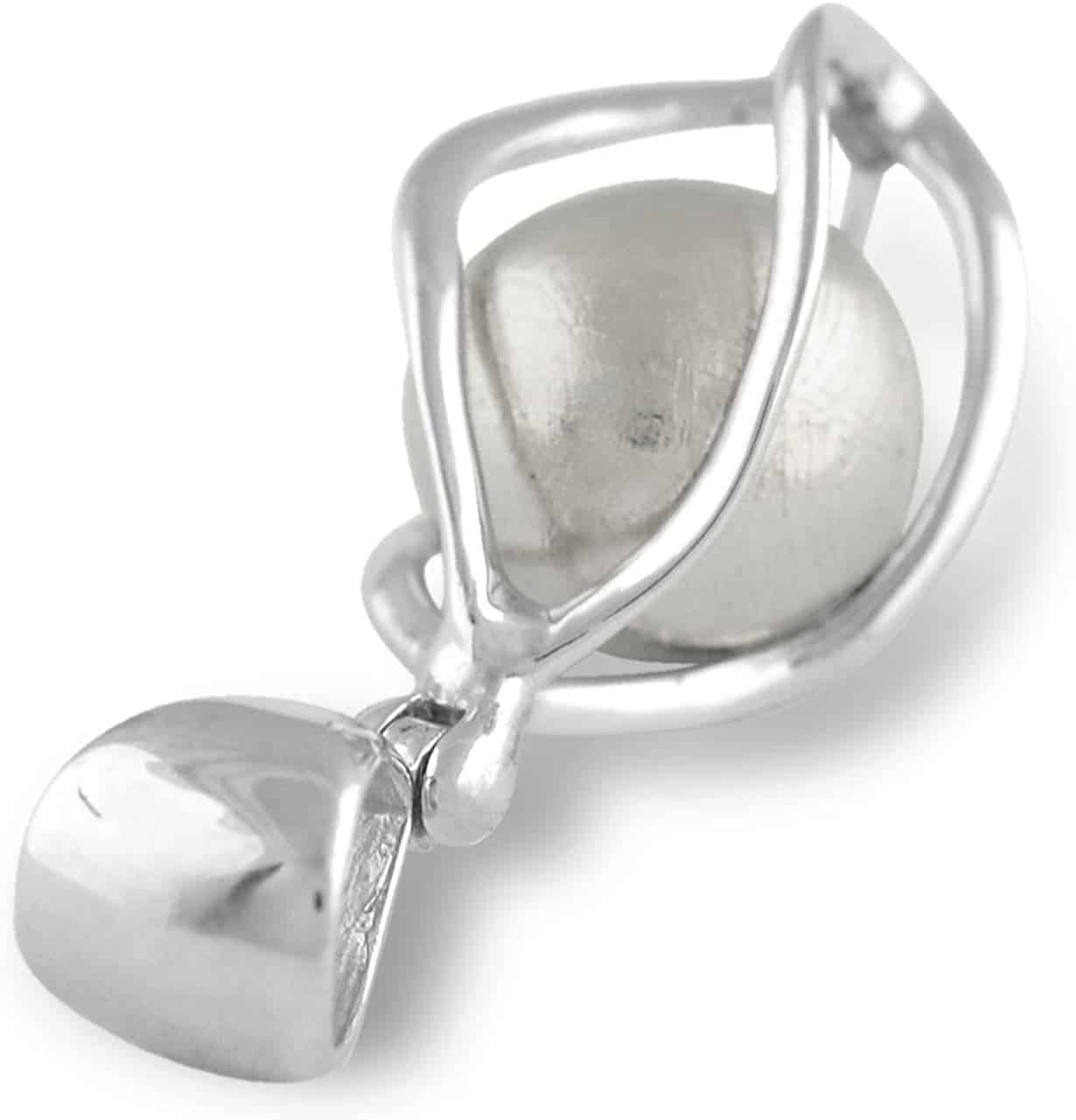 Starborn Genuine Muonionalusta Meteorite Sphere Cage Set Pendant in Sterling Silver
