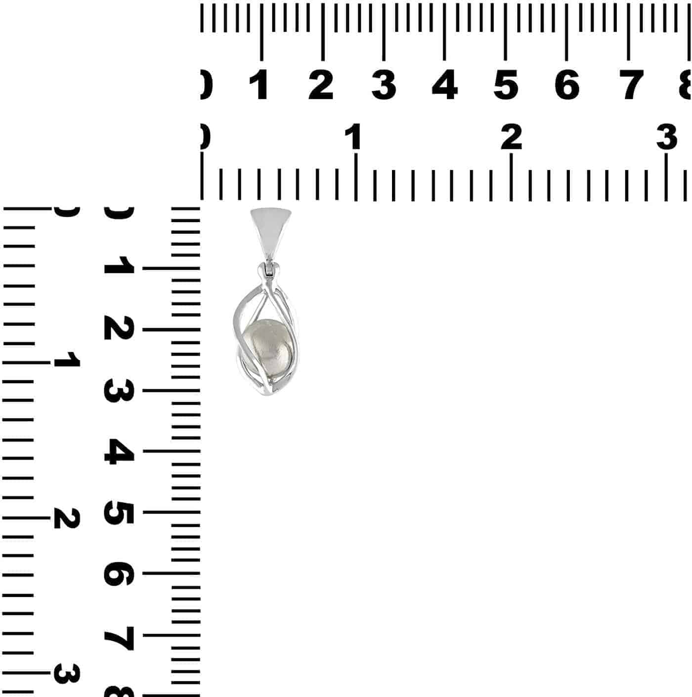 Starborn Genuine Muonionalusta Meteorite Sphere Cage Set Pendant in Sterling Silver