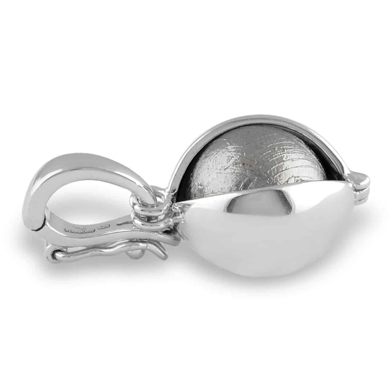 Starborn Muonionalusta Meteorite Sphere Hinged Pendant in Sterling Silver