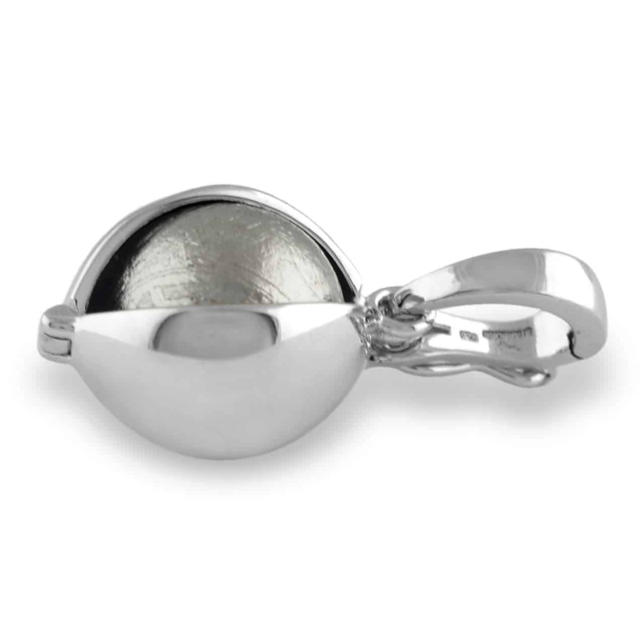 Starborn Muonionalusta Meteorite Sphere Hinged Pendant in Sterling Silver