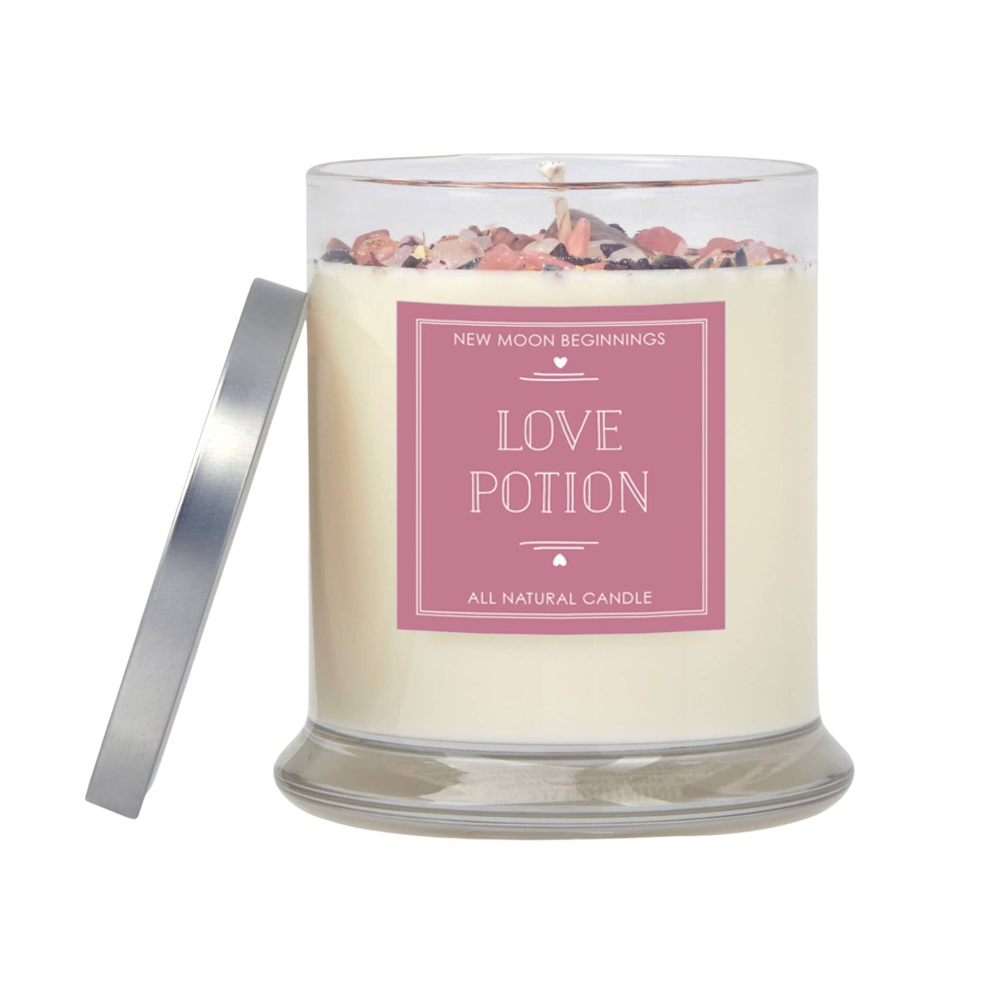 Love Potion Candle 12oz Valentine's Day Crystal Candles