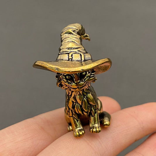Brass Magic Cat Crafts Desktop Ornaments Decoration