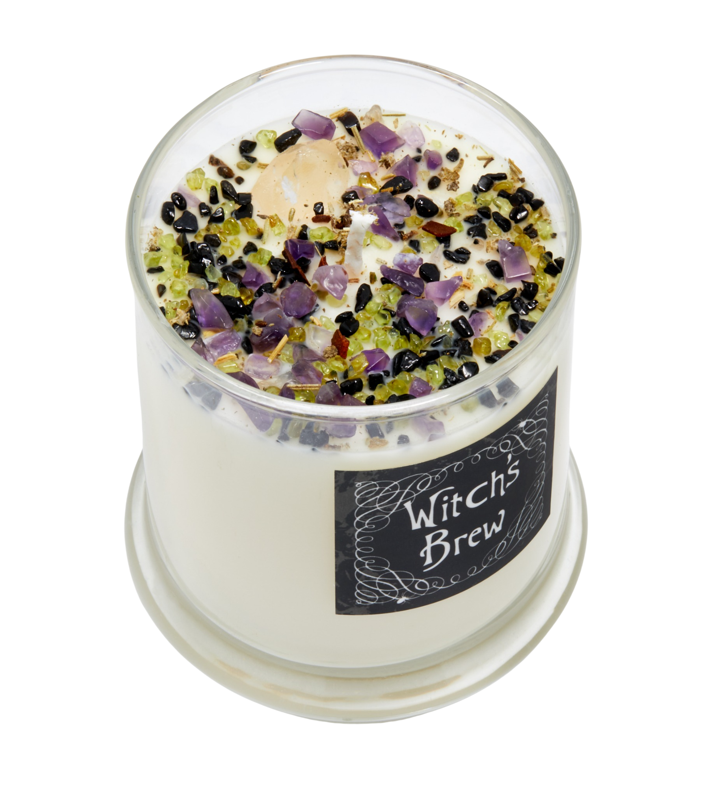Witch's Brew Candles - Crystal Candle - Halloween Candle: 12oz Round Glass