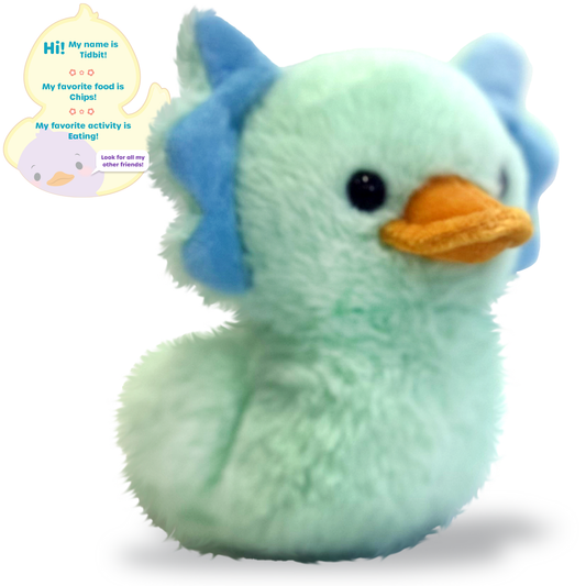 World's Softest Plush - 7" Tidbit Plush Duckee Axolotyl