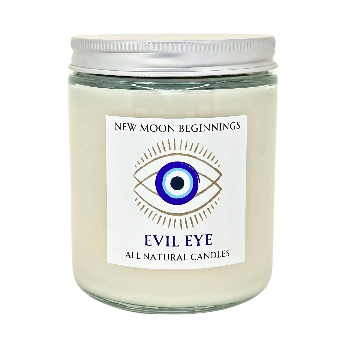 Evil Eye Protection Candle by New Moon Beginnings: 9oz Glass Jar