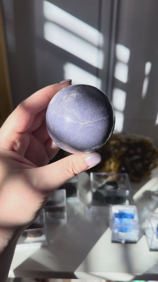 Australian Lepidolite and Pegmatite Sphere
